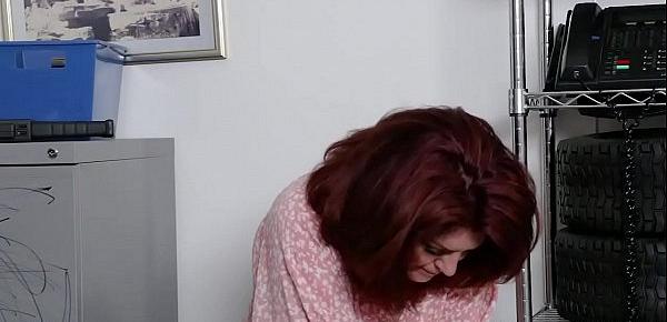  Redhead milf Andi James guilty of stealing underwear and gets punished